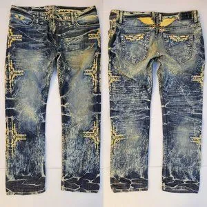 Robin's Jean Jeans New Mens Robins Jean Sz Gold Chapa